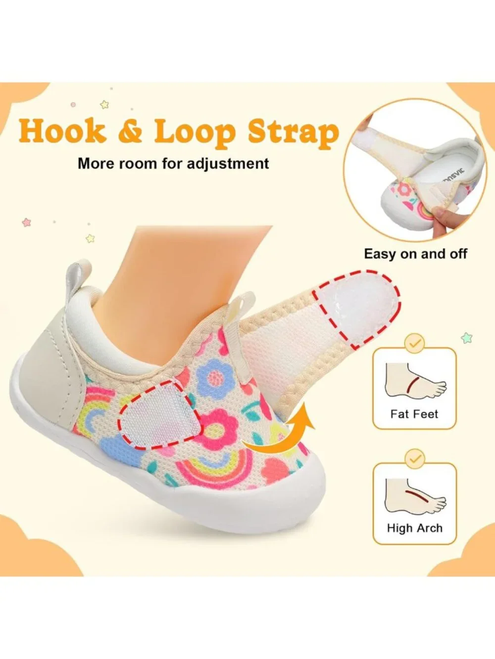Infant Baby First Walker Shoes for Boys & Girls - Barefoot Sneakers with Wide